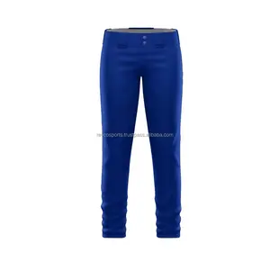 男士棒球裤新品上市高品质定制棒球垒球裤运动服女士素色宝蓝色长裤