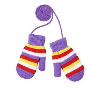 Mitaines de sport d'hiver 2-6 ans – Adorables pour garçons et filles – Rayures tendance – Acrylique/Coton – Ski, extérieur, chaleur, décontracté, quotidien, cyclisme, fête, chic - Product Image 3