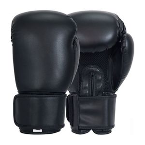 Guantes de Boxeo Negros Personalizados con Logotipo, Guantes de Entrenamiento de Cuero PU para MMA, Kickboxing, Sparring, Guantes para Saco de Boxeo, Venta al Por Mayor - Product Image 2