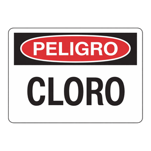 Panneau d'avertissement de chlore Brady PELIGRO - Panneau de signalisation routière réfléchissant en PC pour la sécurité routière intérieure et extérieure - Product Image 1
