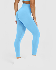 Leggings de yoga pour femmes, sport, course à pied, fitness, extensibles dans quatre directions, respirants, couleur et tissu personnalisés, taille élastique - Product Image 2
