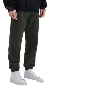 2024 Unisex Autumn Winter Dark Casual Lightweight French Terry Sweatpants Custom Logo High Elastic Waist <b>Drawstring</b> Pants - Product Image 6