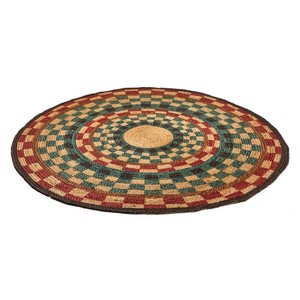 Modern Eco-Friendly 100% Solid Jute Rug Natural Printed Design Machine Made Washable Non-Slip Medium Pile Stain Resistant Dirt - Product Image 5