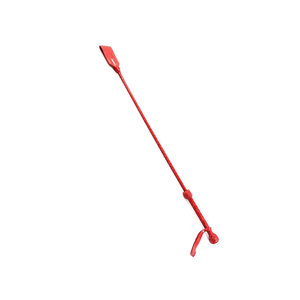 Fouet d'équitation en cuir avec poignée tressée rouge et noire pour usage équestre - Product Image 6