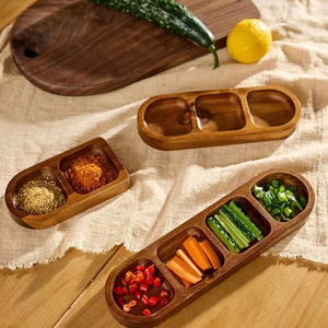 ถาดไม้ ถาดเสิร์ฟไม้ธรรมชาติ ถาดอาหารสไตล์เรียบง่าย ถาดสำหรับโต๊ะอาหารในครัว ขนมขบเคี้ยว ผลไม้ ขนมปัง - Product Image 1