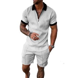 Ensembles courts pour hommes, tenues 2 pièces, polo, mode, survêtements d'été, ensemble décontracté, ensemble à manches courtes et shorts pour hommes - Product Image 1