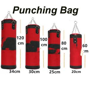 Sac de boxe autoportant en cuir noir et marron non rembourré pour hommes, sacs de frappe robustes pour entraînement intensif au sable - Product Image 5