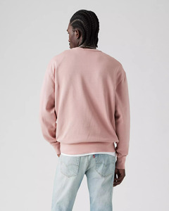 Suéter de Punto de Corte Regular, Color Sólido, Informal, para Otoño, Unisex, Cuello Redondo, Color Rosa - Product Image 2