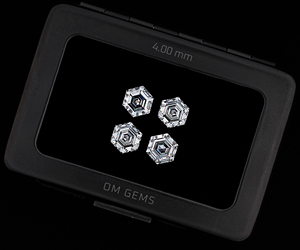 Diamantes cultivados en laboratorio con corte hexagonal de 4.0 mm, corte antiguo, corte único, color D, diamante perforado con láser para la elaboración de joyería. - Product Image 4
