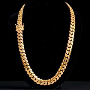 18K Gold Plated Lab Grown Cuban Chain <b>Bracelet</b> Unisex Hip Hop Style Chunky Link Design Party Wear - Product Image 1