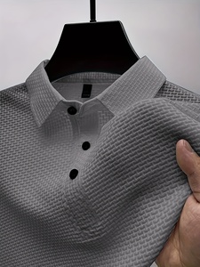 Camiseta de Hombre Transpirable de Algodón/Bambú de Punto Sólido con Manga Corta, Duradera, de Secado Rápido, Moda Sostenible en Tendencia - Product Image 5