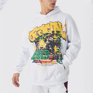 Sweat-shirt à capuche personnalisé pour homme OEM DTF, imprimé avec un motif graphique, streetwear décontracté à manches longues pour homme - Product Image 1
