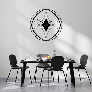 Modern Metal <b>Wall</b> <b>Clock</b> Geometric Circular Design Abstract Artistic Timepiece Contemporary Decorative <b>Living</b> <b>Room</b> <b>Wall</b> Decor - Product Image 3