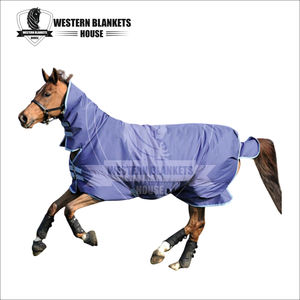 Alfombra Impermeable para Caballos de Invierno, Transpirable, para Exteriores, con Forro de Poliéster Ripstop 600D, 4 Correas para las Patas - Product Image 1