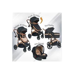 Nuovo Truva III Travel System passeggino-oro nero