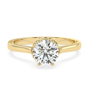 Anillo de diamante natural de claridad VS1 de color G de 0,88 quilates hecho a mano con un impresionante Diamante tachonado - Product Image 1