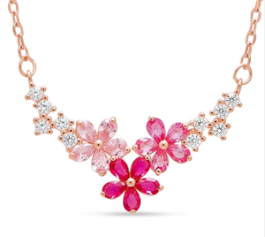 Super Oferta de Septiembre, Collar con Colgante de Flor de Plata de Ley 925 Chapado en Oro Rosa, para Mujer, Regalo de Joyería - Product Image 6