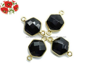 Handmade Green <b>Jade</b> Gems Vintage Style Children's Wedding Silver Gold Plated Double Bali Bezel Set <b>Jewelry</b> Hot Selling - Product Image 2