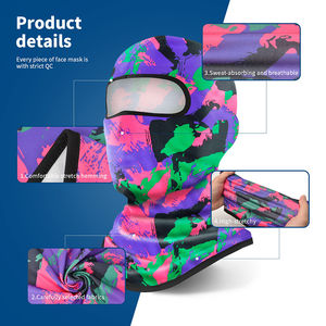 Pasamontañas térmico de punto para protección facial completa en invierno, para esquí, snowboard, ciclismo, deportes al aire libre, que brinda calidez y bloquea el viento. - Product Image 6