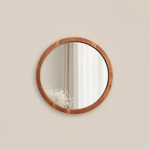 Miroir mural en bois pour coiffeuse, miroir de bureau en bois pour organisation de salle de beauté, accessoire de miroir suspendu en gros - Product Image 1