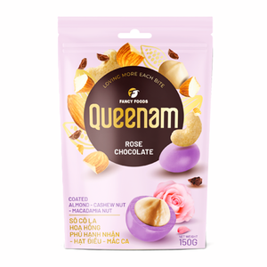 Envío Global al por Mayor, Chocolate Dragee de Alta Calidad HALAL OEM/ODM, Nueces de Almendra, Anacardos y Macadamia Cubiertos con Chocolate Rosa, 150G - Product Image 1