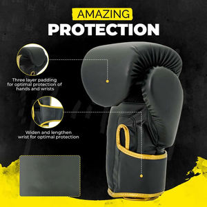 Gants d'entraînement de boxe et de MMA SIDDIQUI HOSINEX en caoutchouc durable, avec lacets au poignet, écologiques, imperméables, légers, respirants, personnalisables - Product Image 3