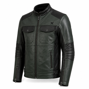Veste de moto modulaire en cuir utilitaire |   Noir Vert Brun Bleu |   Fabricant OEM ODM |   Qualité de conception haut de gamme |   Vêtements de course - Product Image 3