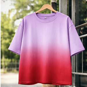 Camiseta Urbana de Lujo, Estilo Oversize, Ombre, 240 GSM, Algodón de Alta Densidad, Efecto Degradado, Informal y Moderna - Product Image 3