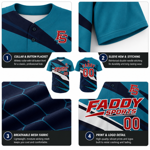 Custom Design Sublimation Baseball Jersey Full Button Up Team Uniform Men Breathable <b>Mesh</b> Softball Shirt Wholesale Training Gear - Product Image 4