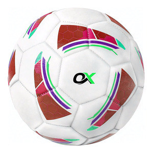 Ballon de football en cuir PU cousu à la machine Oxva Industries, taille 5, durable, personnalisable avec votre logo pour l'entraînement - Product Image 4