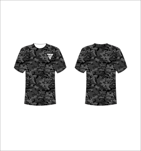 Camiseta de Manga Corta con Estampado de Camuflaje para Hombre, Cuello Redondo, Corte Regular, Secado Rápido, Poliéster, Camisa Informal - Product Image 1