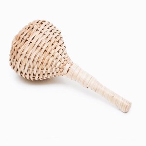 Juego de sonajeros de ratán para bebés, sonajeros naturales, mordedores, juguetes para bebés, precio barato, venta al por mayor - Product Image 1
