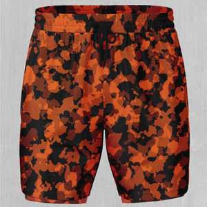Pantalones Cortos de Malla con Gráfico de Llamas Personalizados para Hombre, Sublimados, de 5 Pulgadas de Largo, para Entrenamiento, Running, Baloncesto, Gimnasio - Product Image 4