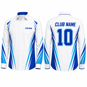 เสื้อเชิ้ตแขนยาวลำลองผู้ชาย ปกคอพับ ลายพิมพ์ซับลิเมชั่น ผ้าป๊อปลินโพลีเอสเตอร์ ลายเพ้นท์มือ สไตล์ฤดูร้อน แบบเรียบ - Product Image 1