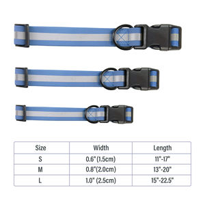 Collier pour chien réfléchissant en nylon avec doublure douce pour chiens de grande race comme le Golden Retriever, laisse pour le cou de l'animal - Product Image 5