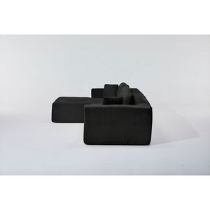 Divano Sezionale Modulare Moderno a L con Chaise Longue Imbottita Senza Struttura per Soggiorno - Product Image 2