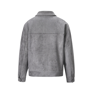OEM Private Label Men Stock Drop Shipping Micro <b>Suede</b> <b>Leather</b> <b>Jacket</b> - Product Image 2