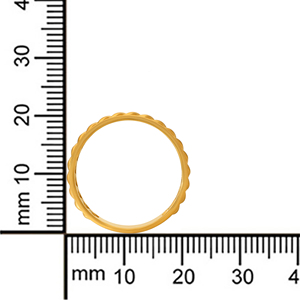 Bague chaîne entrelacée en or jaune, motif maillons gourmette, large bande, bijoux fins de luxe contemporains, vente en gros - Product Image 5