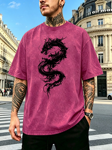 Casual Distressed Style T Shirt for Men and Boys Modern Street Fashion Relaxed Fit Everyday Wear <b>Top</b> - Product Image 1
