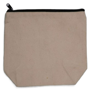 Bolsa Ecológica de Lona de Algodón Natural Reciclado con Cierre, Fácil de Llevar, con Logotipo Personalizado Impreso, Cierre Negro, para Regalos - Product Image 2
