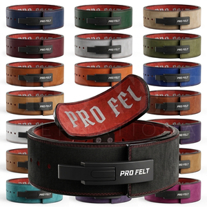 Premium Suede Lever Buckle Weight Lifting <b>Belt</b> 10mm 13mm Leather Powerlifting Gym Fitness Back Support Custom Embroidery <b>Belt</b> - Product Image 1
