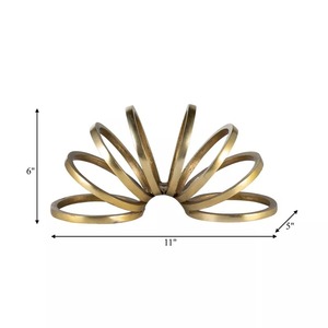 Sculpture Métallique Abstraite Circulaire, Décoration Artistique de Table, Design Minimaliste, Pièce Maîtresse pour Salon - Product Image 6