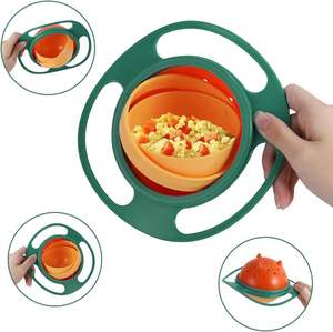 Tazón Giratorio para Bebés con Función Antiderrames de 360°, Tazón de Alimentación Seguro para Niños Pequeños, Reduce la Desordenación Durante las Comidas en Casa o de Viaje - Product Image 2