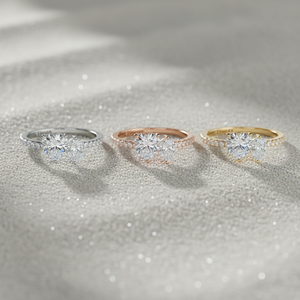 Stonewels Toi Et Moi Pav Lab-Grown Diamond Rose Gold Plated for Certified Prong Setting <b>Ring</b> - Product Image 4