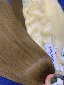 En vrac Super Double Dessiné Couleur Claire Vietnamien Remy Extensions de Cheveux Humains 50 cm 60 cm 100 Grammes Styles de Vague Naturelle - Product Image 2