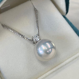 High Quality 18K <b>Gold</b> Wedding <b>Necklace</b> Strong Light Freshwater Edison <b>Pearl</b> Princess Pendant Mirror High Quality <b>Pearls</b> <b>Necklace</b> - Product Image 1