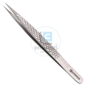 Pince à épiler classique pour cils - Acier inoxydable de haute qualité, durable, précision optimale, prise en main parfaite, longueur 12 cm, pointe en fibre lisse, usage professionnel en salon - Product Image 1