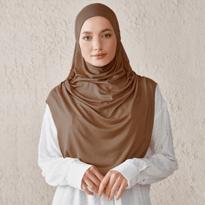 Hiyab Musulmán de Jersey Liso para Mujer, Pañuelo Islámico Elástico y Suave, Cómodo, Venta al Por Mayor - Product Image 3