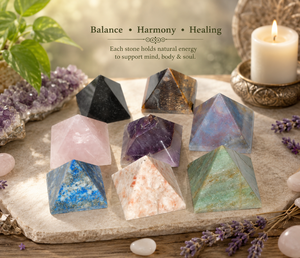 Pierre précieuse mélangée pour la guérison, pointe de cristal pyramidal écologique, artisanat en cristal fait main en gros, Reiki, méditation, Orgonite - Product Image 1