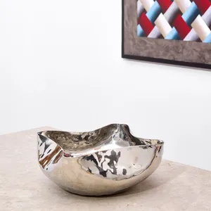 Tazón Decorativo de Cerámica Ecológico Contemporáneo, Centro de Mesa Hecho a Mano de Primera Calidad para Sala de Estar, Seguro para el Contacto con Alimentos, Zahid Exports - Product Image 3